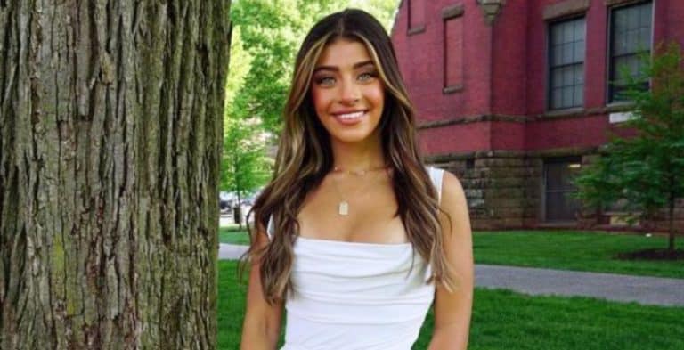 Gia Giudice posing for a photo on graduation day from Rutgers