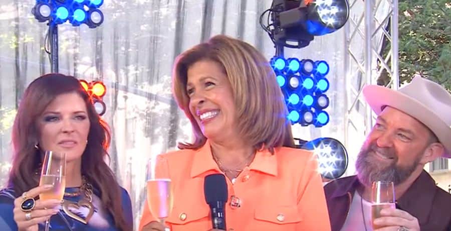 Hoda Kotb grinning at her birthday celebration on The Today Show