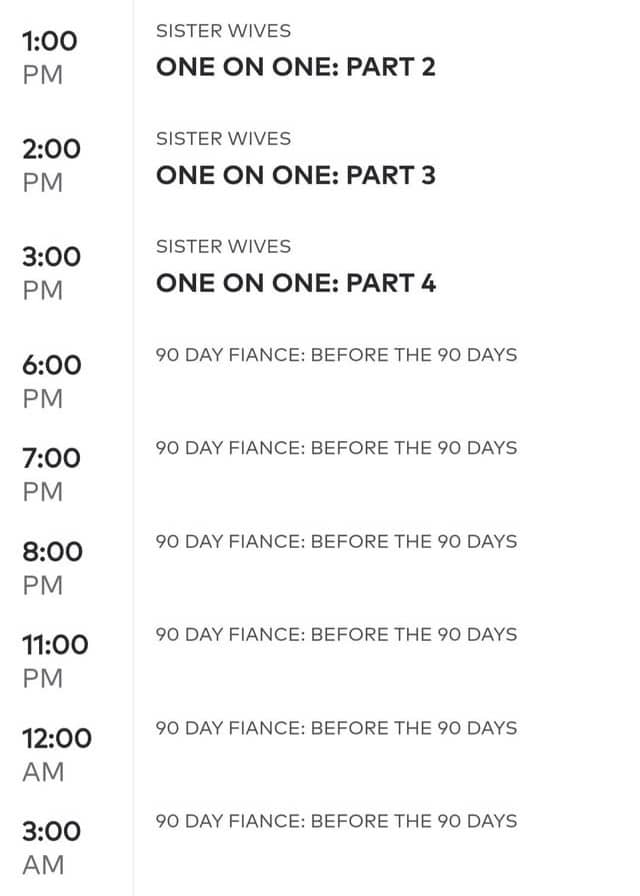 TLC Schedule-TLC