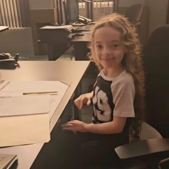 Ice T's daughter Chanel on the set of 'Law & Order SVU'