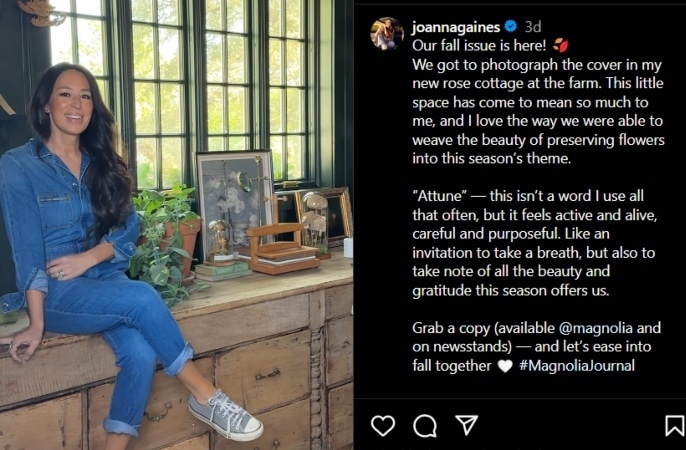 Joanna Gaines showcases the Rose Cottage. - Instagram