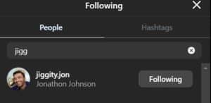 Jonathon Johnson being followed