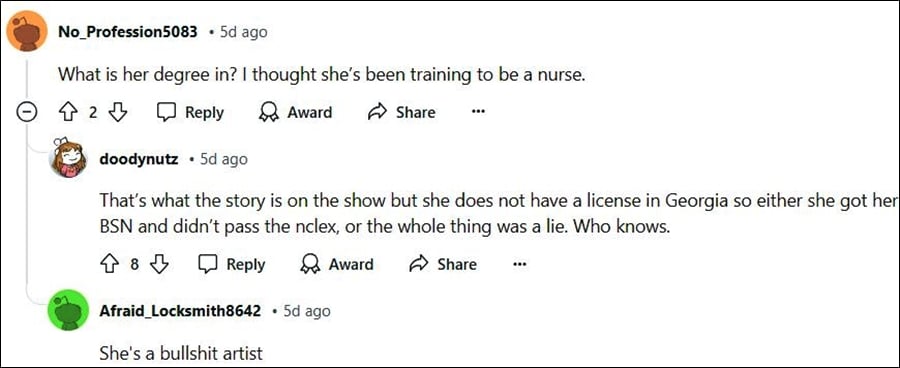 Liz Johnston Nurse Discussion - Reddit