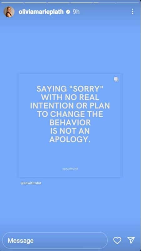 She wants to see behavior changes. - Instagram