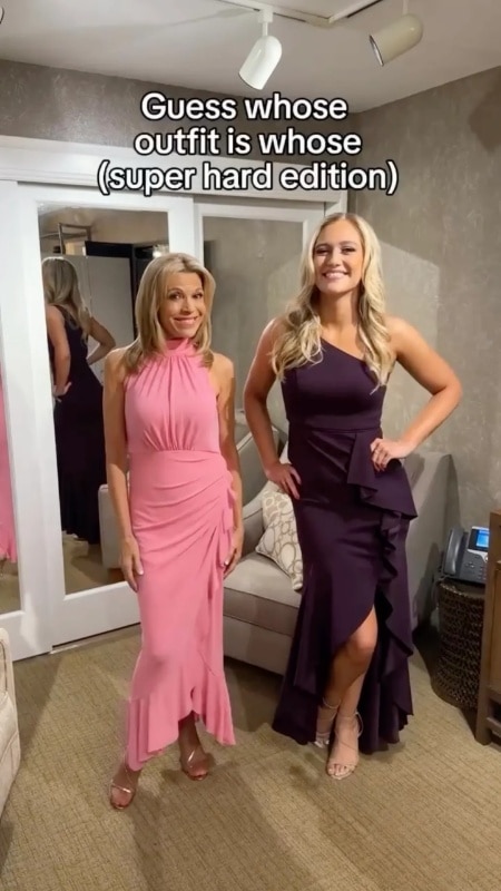 Vanna White and Maggie Sajak switch dresses. - Instagram