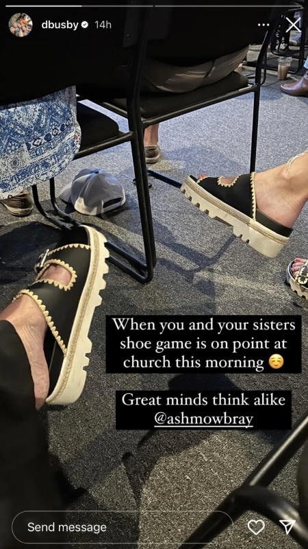 Danielle Busby posts photos of matching shoes. - Reddit - Instagram