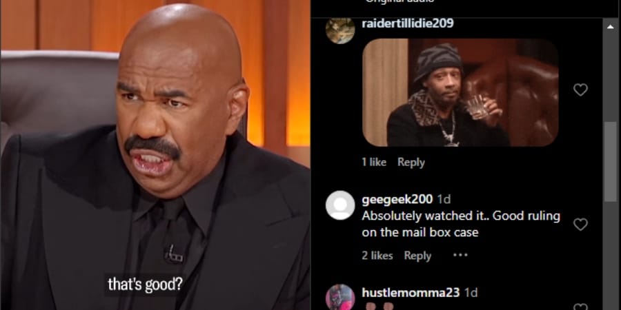 Steve Harvey calls out the defendant. - Instagram