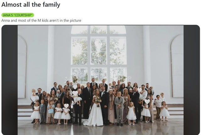 James Duggar Shares Full Family Picture At Jana's Wedding