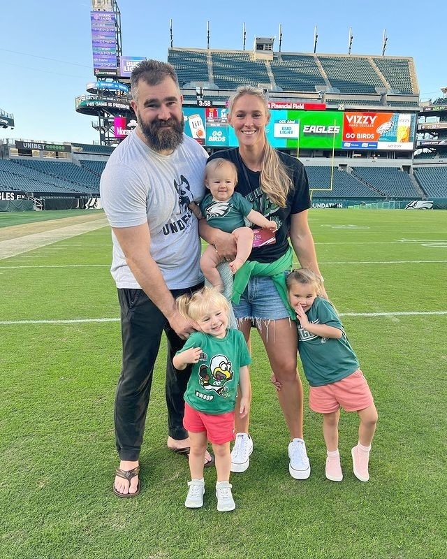 Jason Kelce, Kylie Kelce, and their children from Instagram