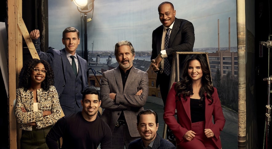 Diona Reasonover as Kasie Hines, Brian Dietzen as Dr. Jimmy Palmer, Wilmer Valderrama as Nicholas “Nick” Torres, Gary Cole as Alden Parker, Sean Murray as Timothy McGee, Rocky Carroll as Leon Vance, and Katrina Law as Jessica Knight. from the CBS Original Series NCIS, scheduled to air on the CBS Television Network. -- Photo: Art Streiber/CBS ©2023 CBS Broadcasting, Inc. All Rights Reserved.