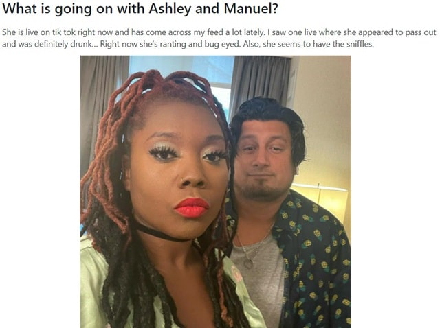 Ashley Michelle & Manuel Velez Rojas From 90 Day Fiance, TLC, Sourced From @ashleymichelle_90day Instagram / Reddit