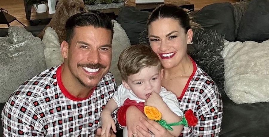 Brittany Cartwright poses with Jax Taylor and their son Cruz