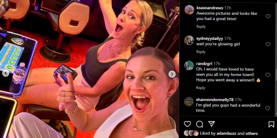 Danielle Busby and her friend are doing it big at the slot machines!- OutDaughtered - Instagram