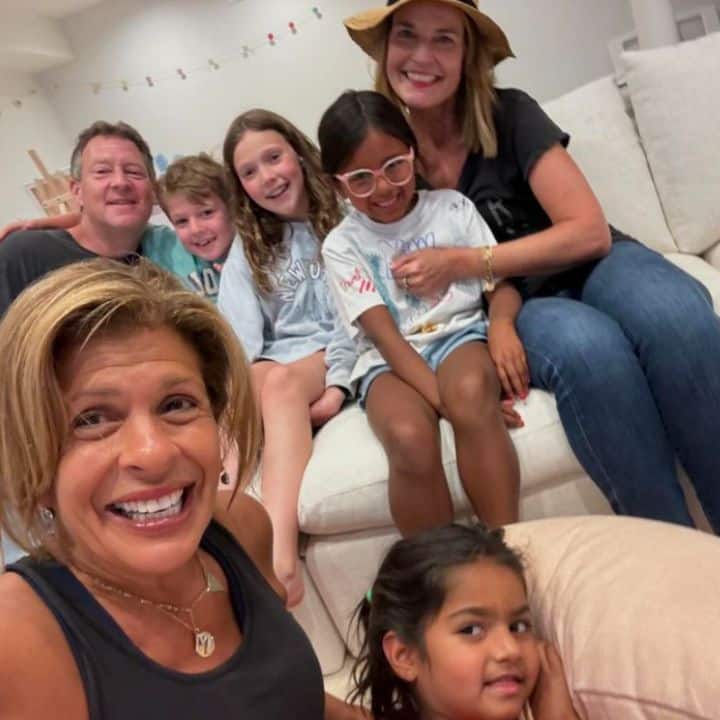 Hoda Kotb and Savannah Guthrie with family