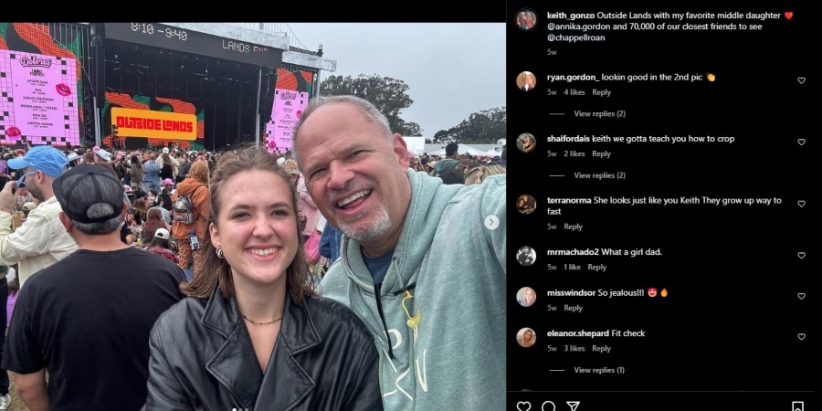 Keith Gordon and his daughter, Annika. - Golden Bachelorette - Instagram