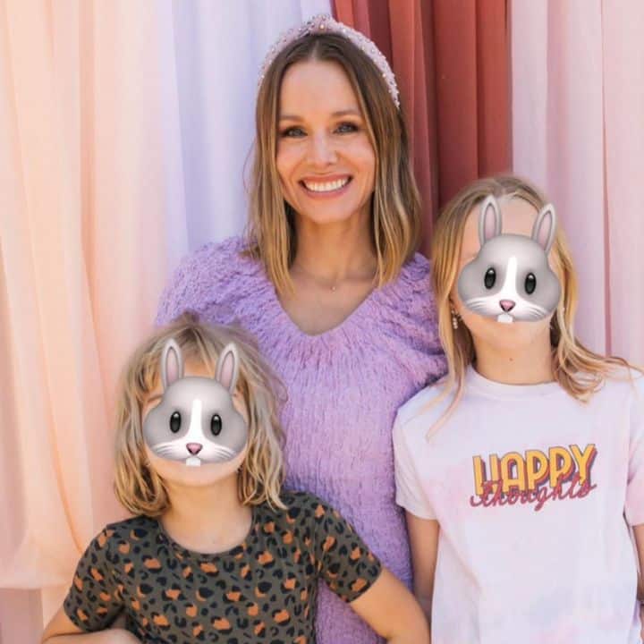 Kristen Bell and her daughters