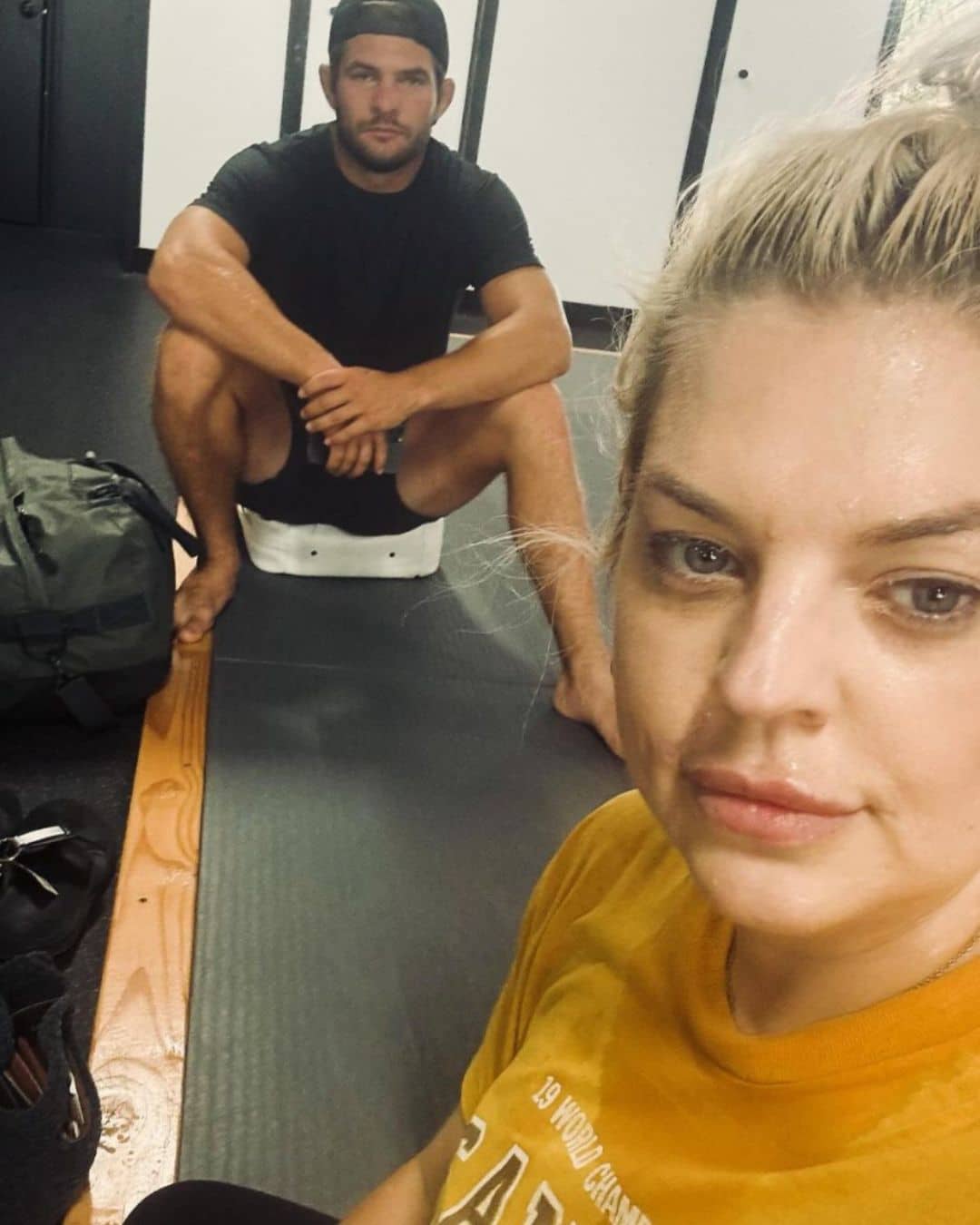 Kristen Storms with her Jiu-Jitsu trainer