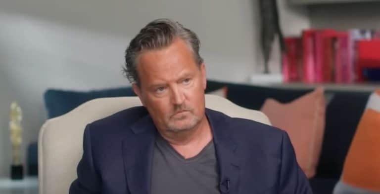 Matthew Perry speaking with Diane Sawyer