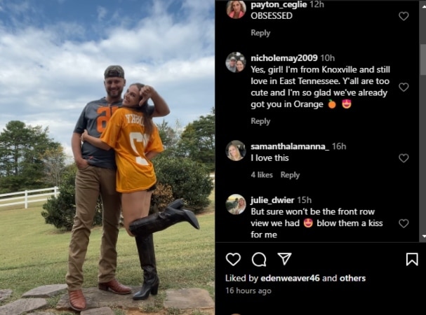 Mitchell Kolinsky and Sydney Errera have fun as she reveals she is a Vols fan. - Instagram