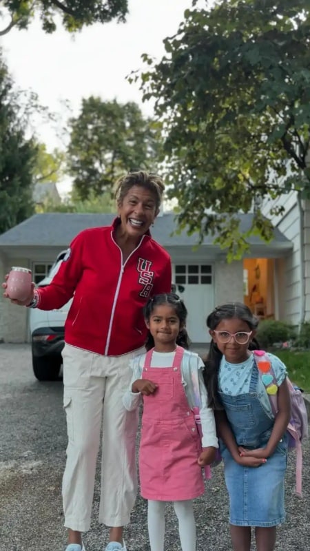 Hoda Kotb celebrates getting to walk with her kids on the first day of school. - Instagram