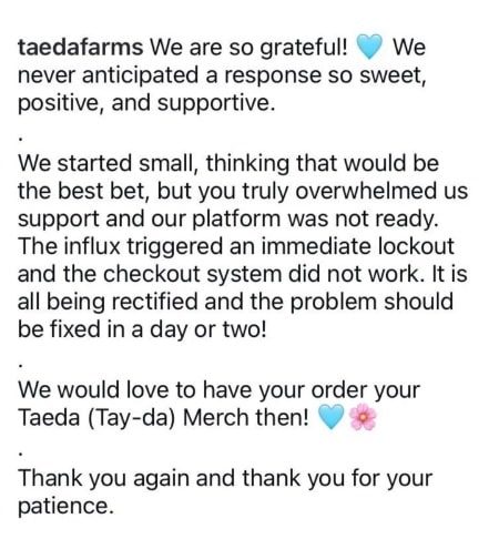 New business, Taeda Farms, has overwhelming support from fans. - Sister Wives - Reddit