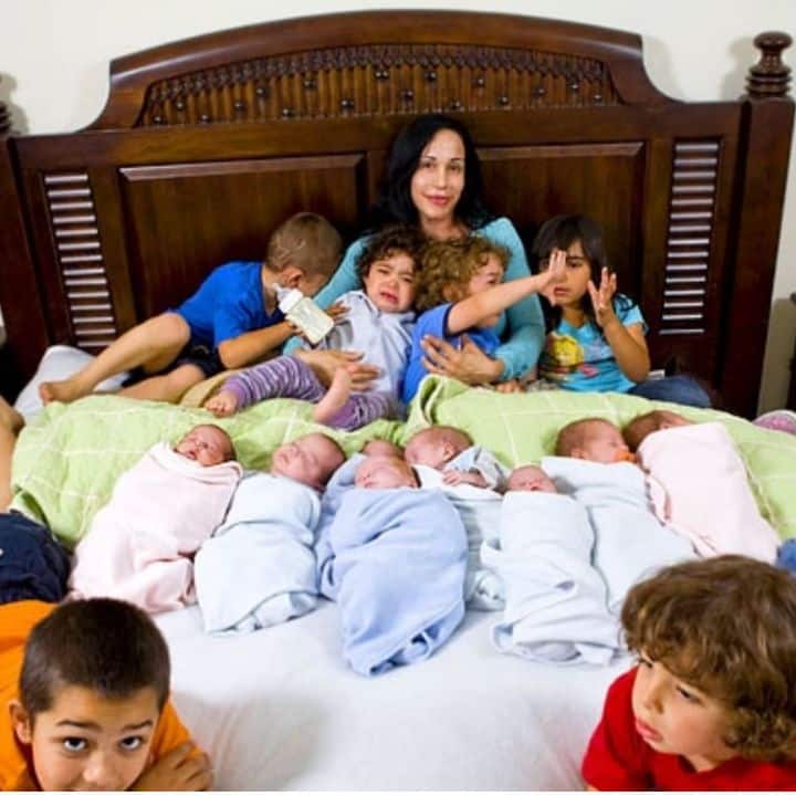 Octomom Nadya Suleman with all her children