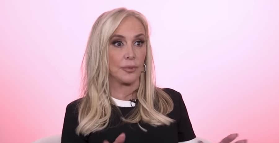 RHOC Shannon Beador pictured doing an interview