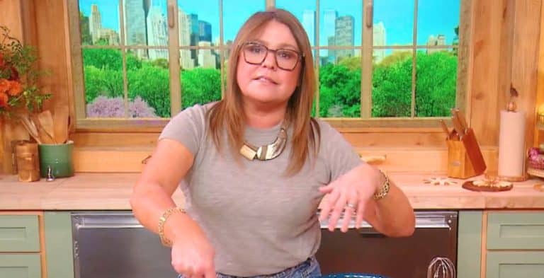 Rachael Ray cooking for her TV show