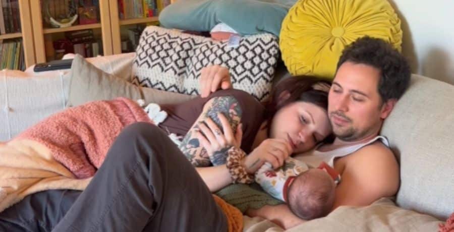 Survivor alum Kenzie Petty with her husband and new baby