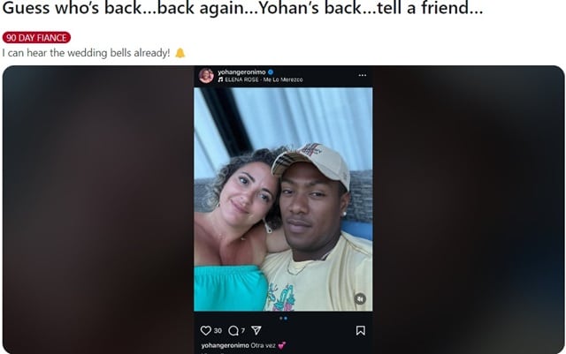 Yohan Geronimo & Daniele Gates From 90 Day Fiance, TLC, Sourced From @yohangeronimo Instagram / Reddit