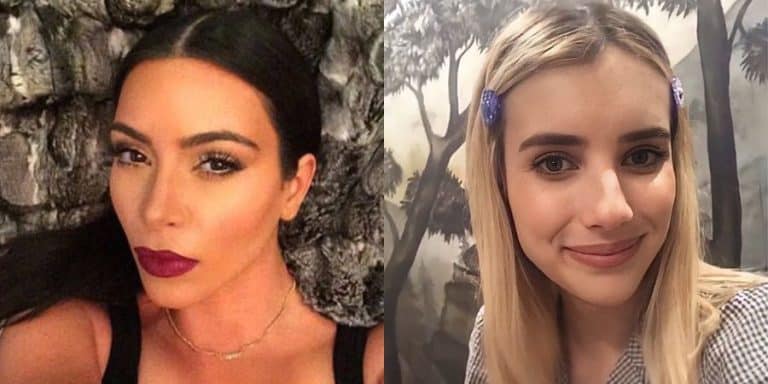 kim kardashian emma roberts selfie