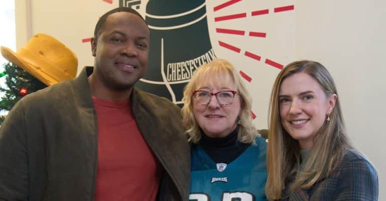 Photo: Ser'Darius Blain, Donna Kelce, Sara Canning Credit: ©2024 Hallmark Media/Photographer: Steve Ackerman