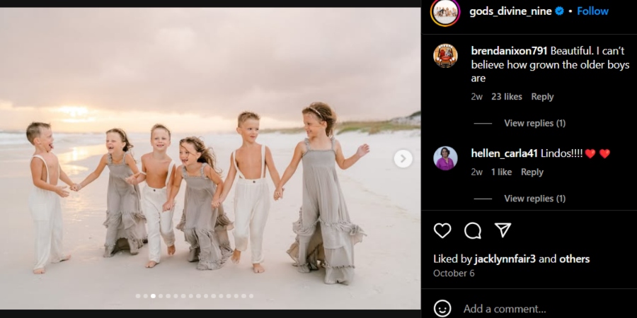 Fans can't believe how big the sextuplets are getting. - Sweet Home Sextuplets - Instagram