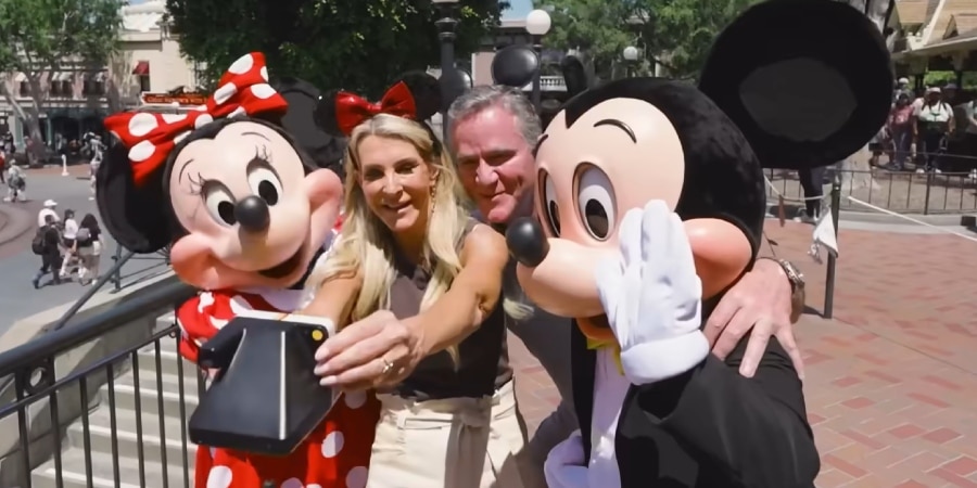 Joan Vassos and Chock Chapple at Disneyland - The Golden Bachelorette