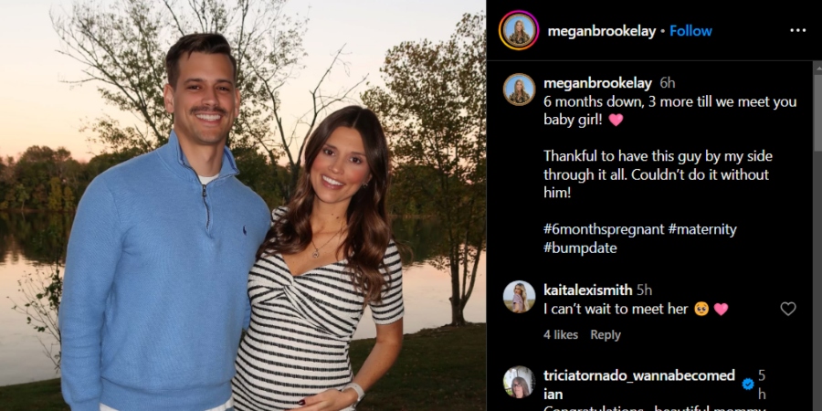 Megan Lay and Joe Lennon are delighted to become parents.- Farmer Wants A Wife - Instagram