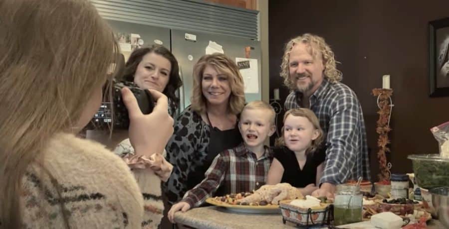 Meri Brown posing for photo with Kody, Robyn, and kids