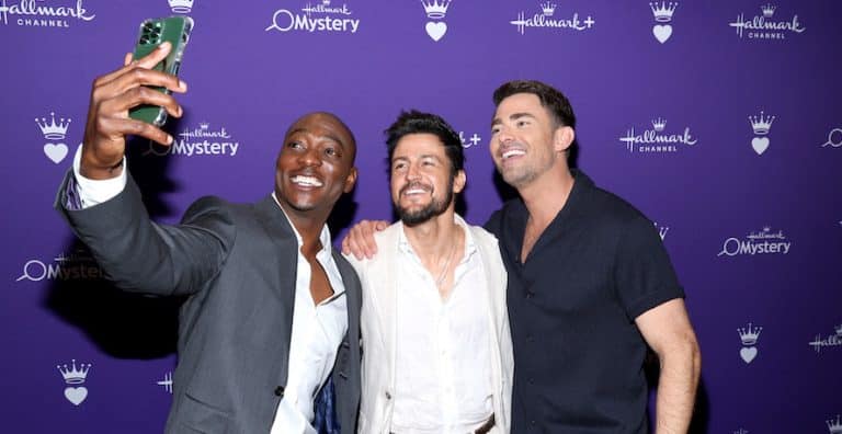 (L-R) B. J. Britt, Jonathan Bennett and Tyler Hynes Photo by Phillip Faraone/Getty Images for Hallmark Media