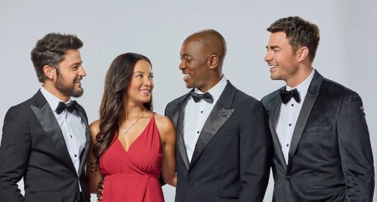 Photo: Tyler Hynes, Heather Hemmens, B.J. Britt, Jonathan Bennett Credit: ©2024 Hallmark Media/Photographer: Pooya Nabei