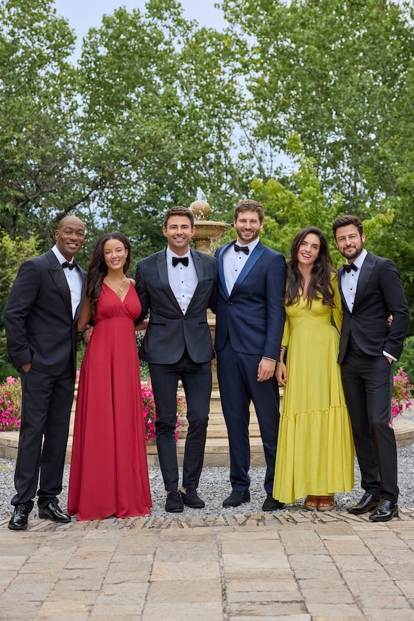 Photo: B.J. Britt, Heather Hemmens, Jonathan Bennett, Alexander Lincoln, Elena Rusconi, Tyler Hynes Credit: ©2024 Hallmark Media/Photographer: Pooya Nabei