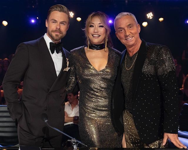 Derek Hough, Carrie Ann Inaba, and Bruno Tonioli from Instagram