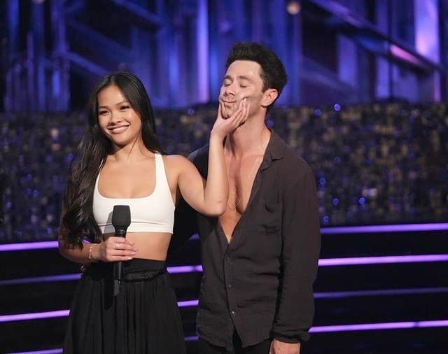 Jenn Tran and Sasha Farber from Dancing With The Stars on Instagram