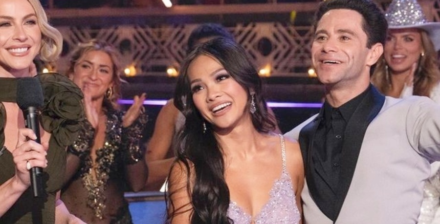 Jenn Tran and Sasha Farber on DWTS, sourced from Instagram