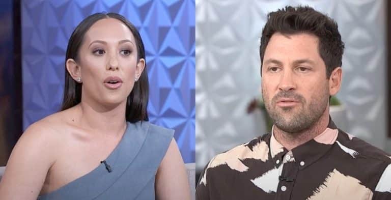 Cheryl Burke and Maks Chmerkovskiy from The Real, sourced from YouTube