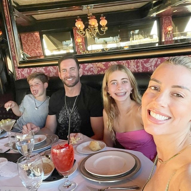 Tarek El Moussa and Heather El Moussa, and their children Taylor and Brayden, from Instagram