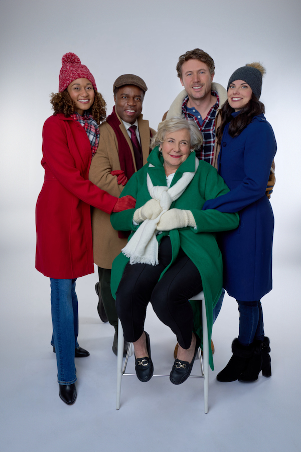 Photo: Lindura, Kevin Hanchard, Cathy Jones, John Reardon, Meghan Ory Credit: ©2024 Hallmark Media/Photographer: Courtesy Johnson Production Group