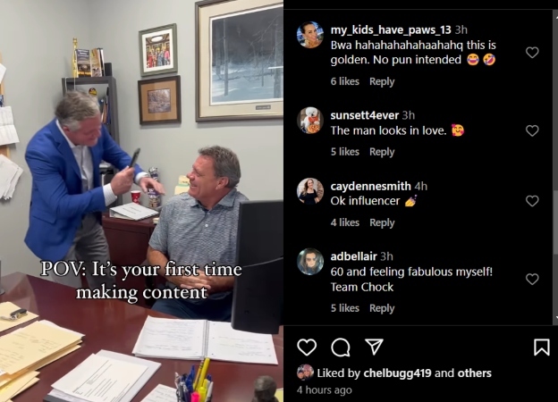 Chock Chapple hilariously shows off his new content creation skills. - Instagram