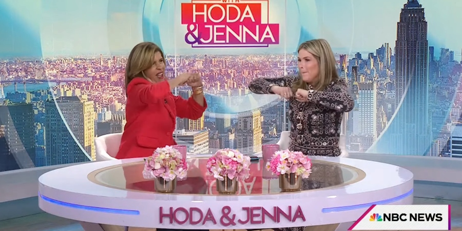 Hoda Kotb and Jenna Bush Hager practice their top-secret code. - Today