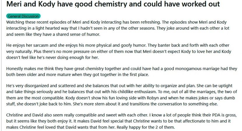 Meri and Kody Brown's chemistry is evident. - Reddit