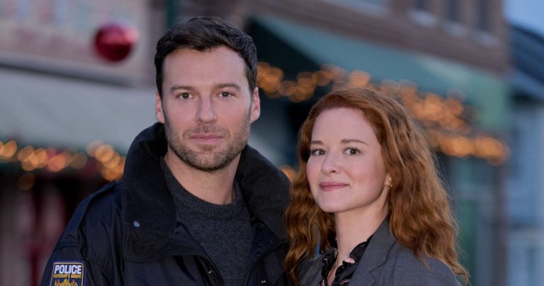 Photo: Peter Mooney, Sarah Drew Credit: ©2024 Hallmark Media/Photographer: Peter Stranks