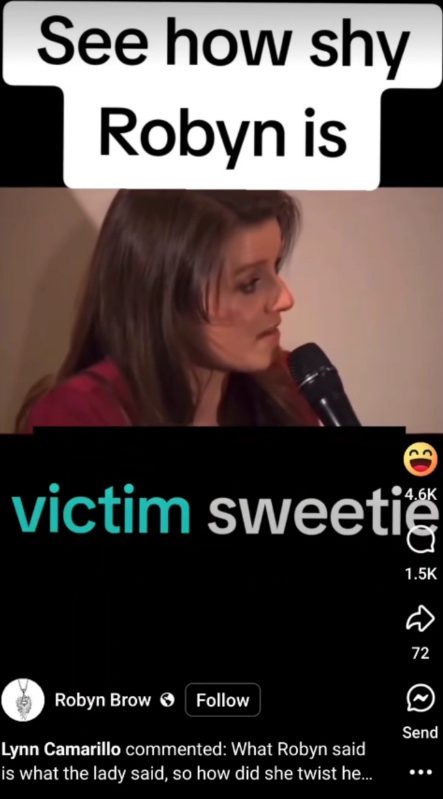 Robyn Brown arrogantly spits back the same question and pulls out a "sweetie" at the end. - Reddit - Sister Wives